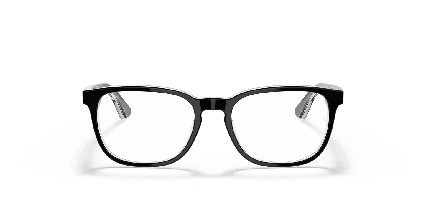 [Clear Lenses, Polished Black On Transparent Frame]