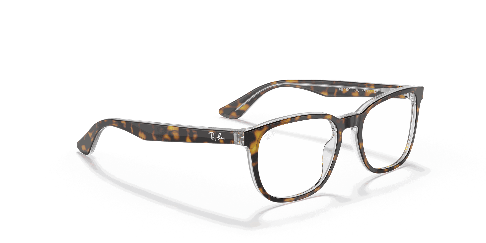 [Clear Lenses, Polished Havana On Transparent Frame]