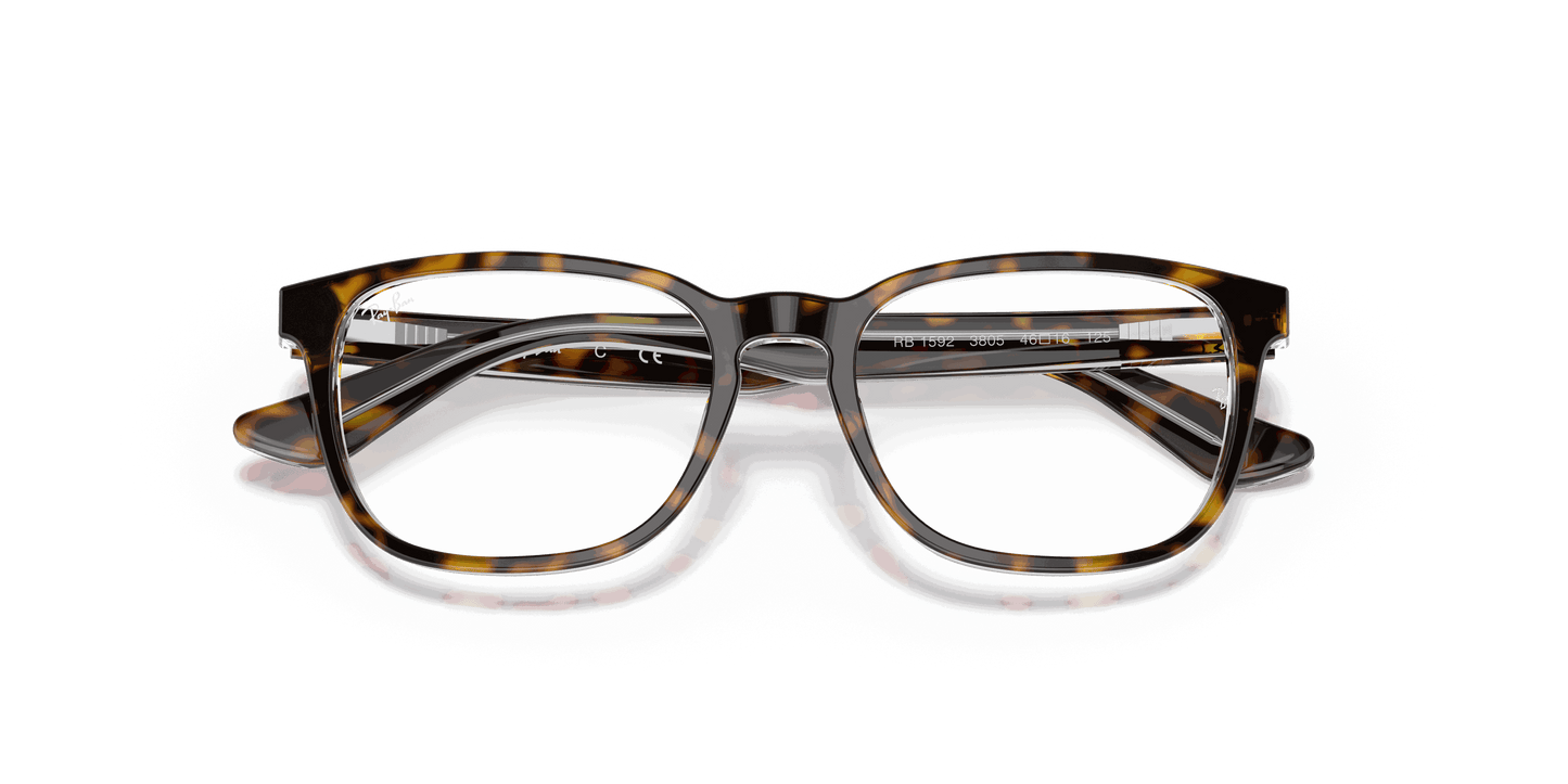 [Clear Lenses, Polished Havana On Transparent Frame]