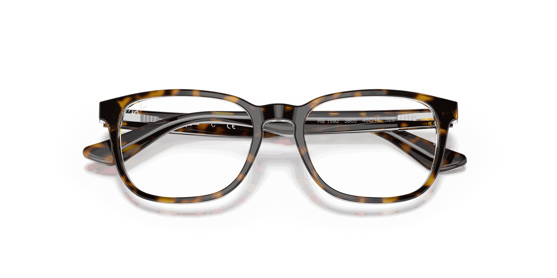[Clear Lenses, Polished Havana On Transparent Frame]