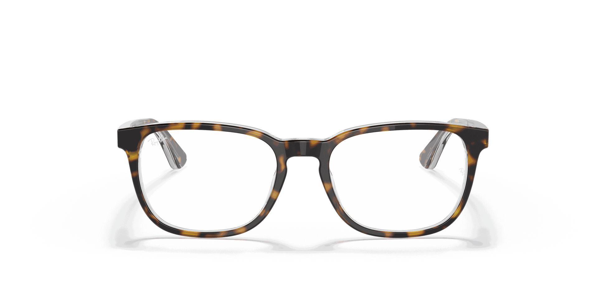 [Clear Lenses, Polished Havana On Transparent Frame]