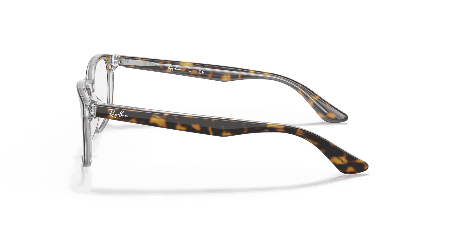 [Clear Lenses, Polished Havana On Transparent Frame]