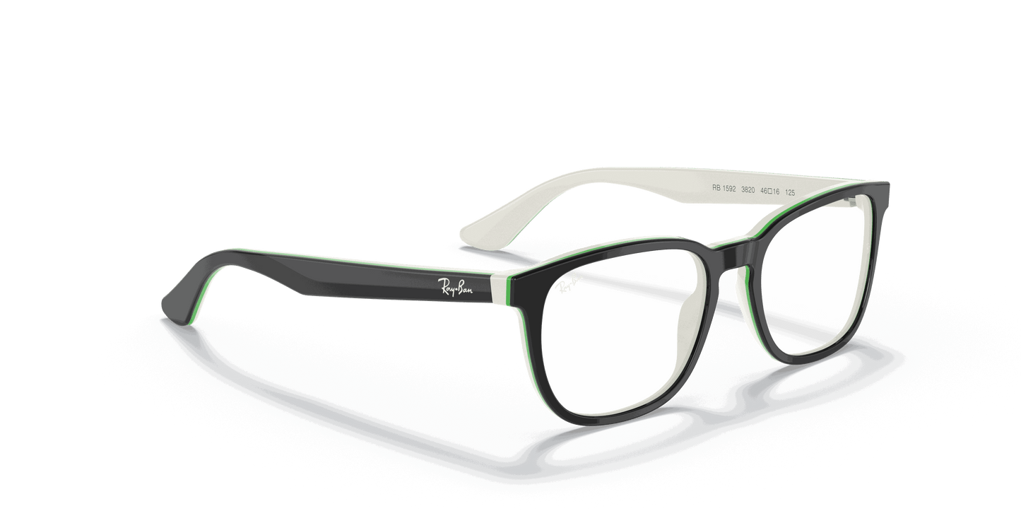 [Clear Lenses, Polished Black On White Frame]