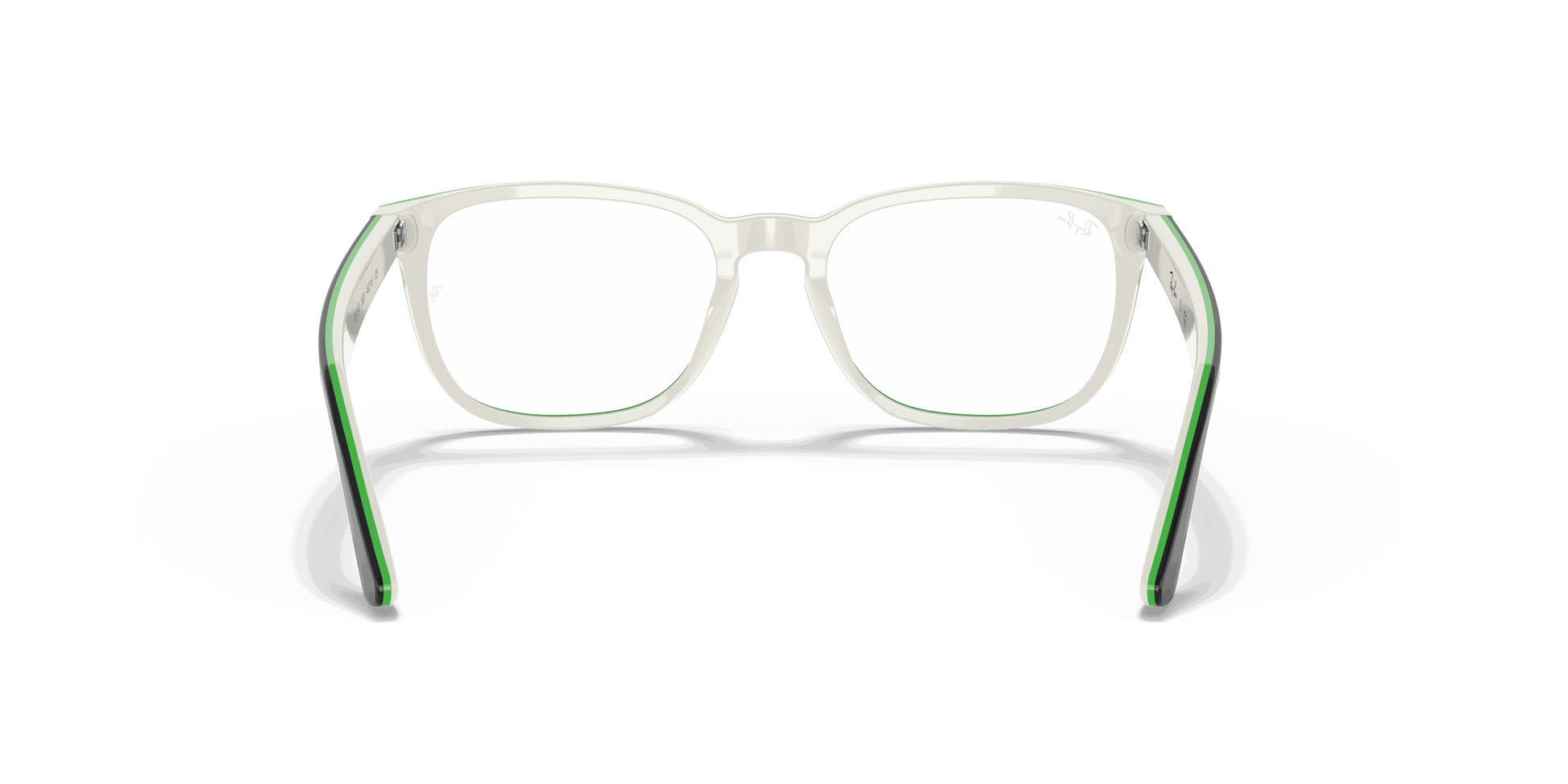 [Clear Lenses, Polished Black On White Frame]