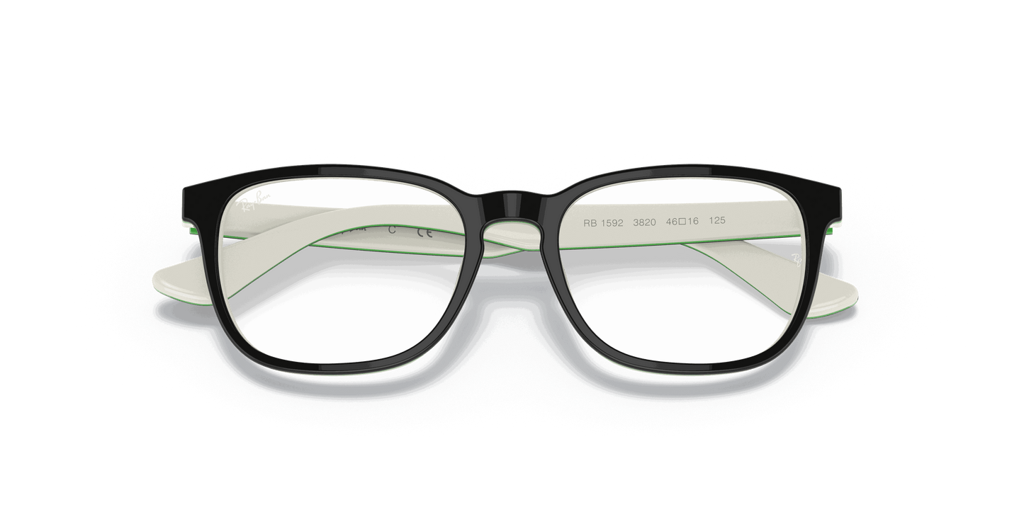 [Clear Lenses, Polished Black On White Frame]