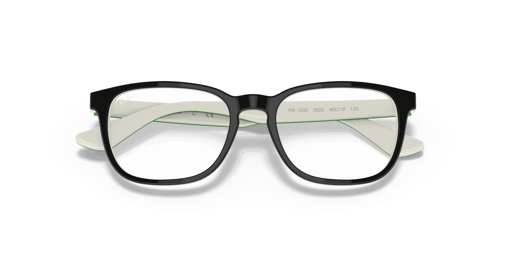 [Clear Lenses, Polished Black On White Frame]