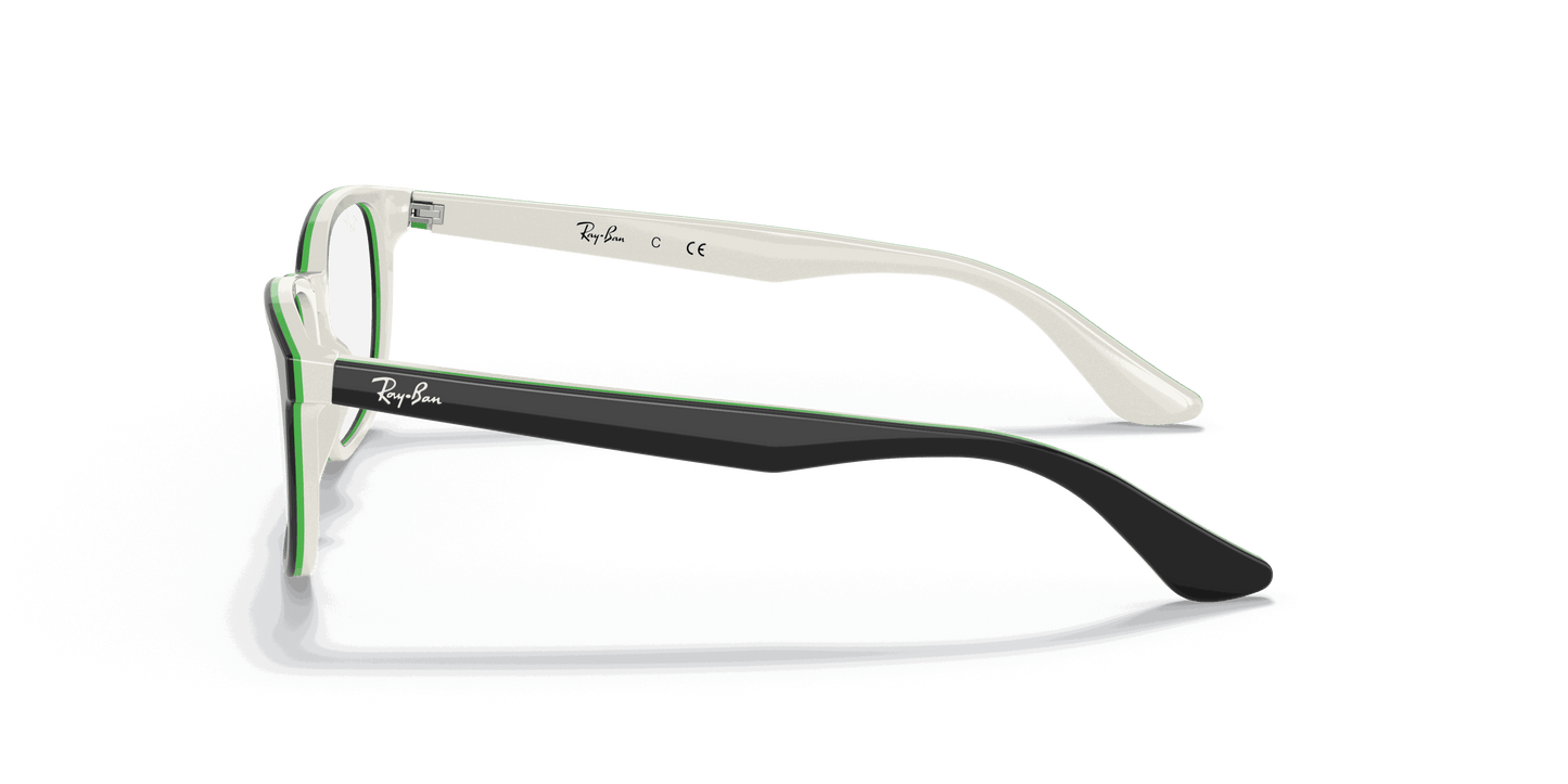 [Clear Lenses, Polished Black On White Frame]