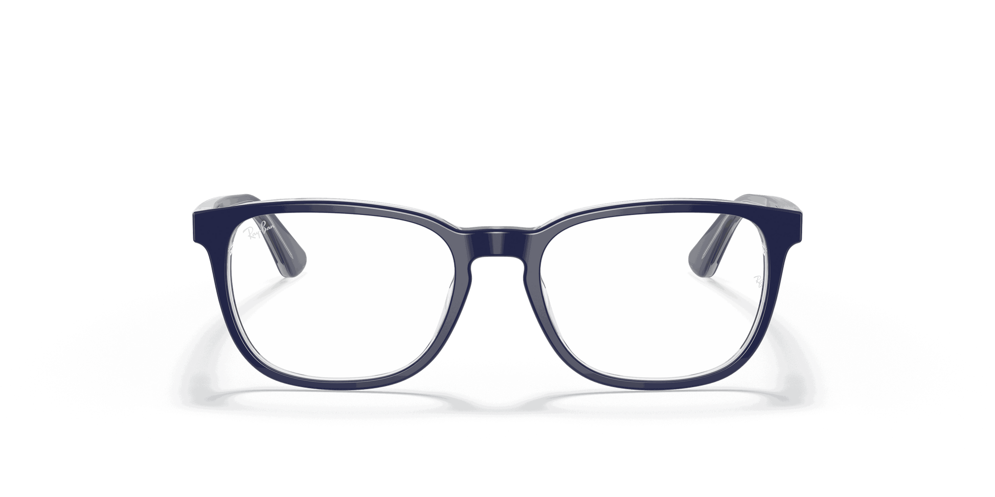 [Clear Lenses, Polished Blue On Transparent Frame]