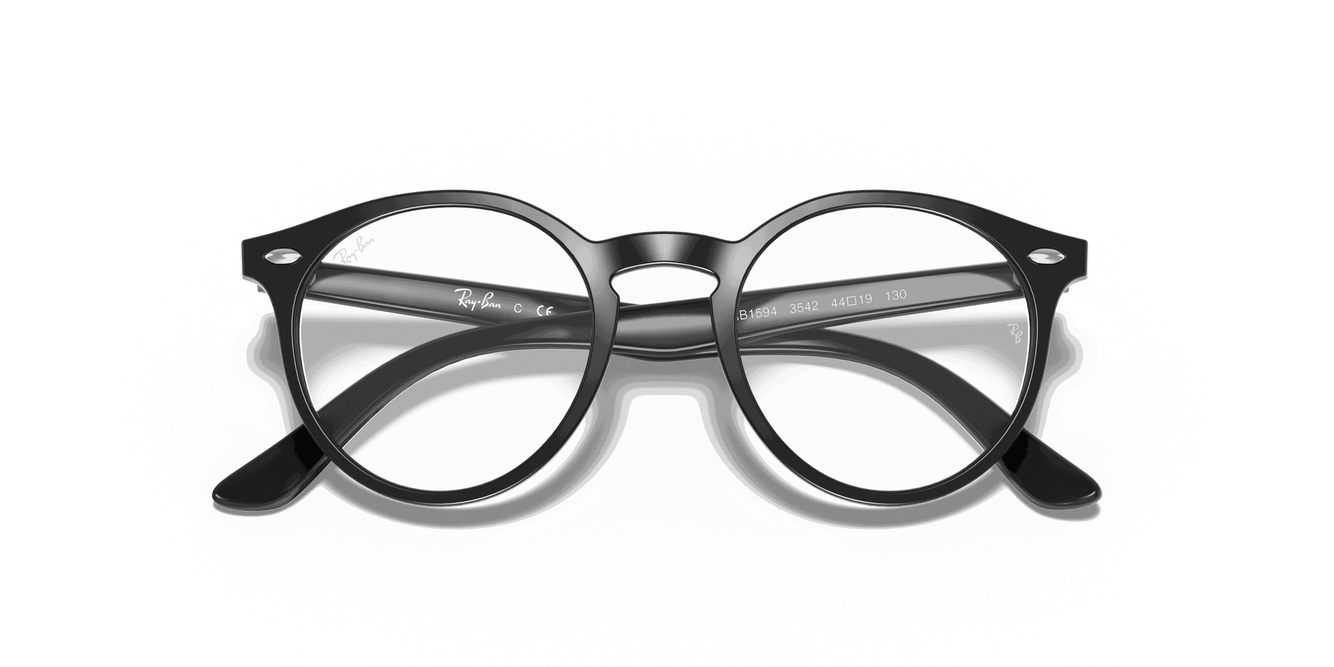 [Clear Lenses, Polished Black Frame]