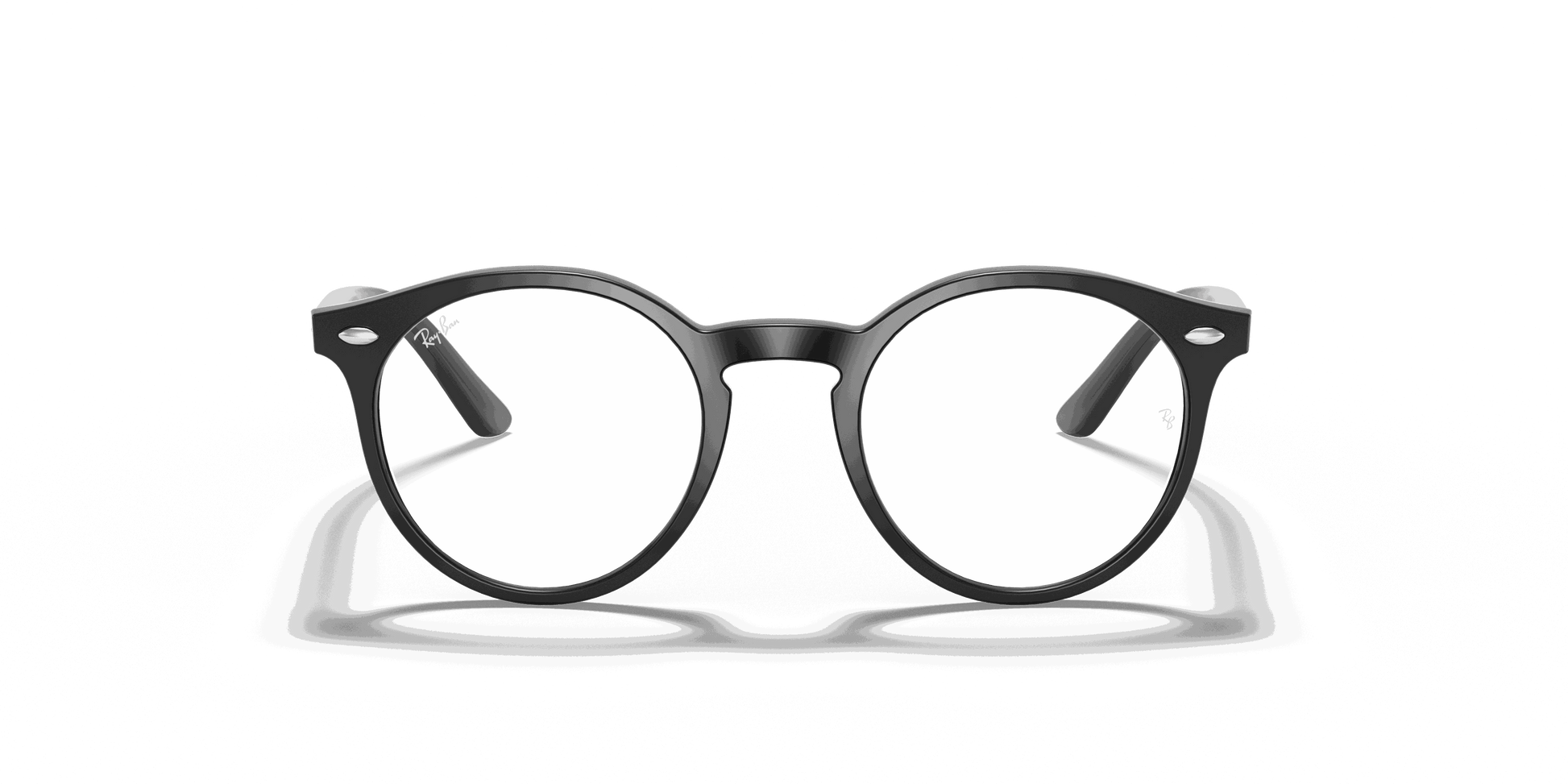 [Clear Lenses, Polished Black Frame]