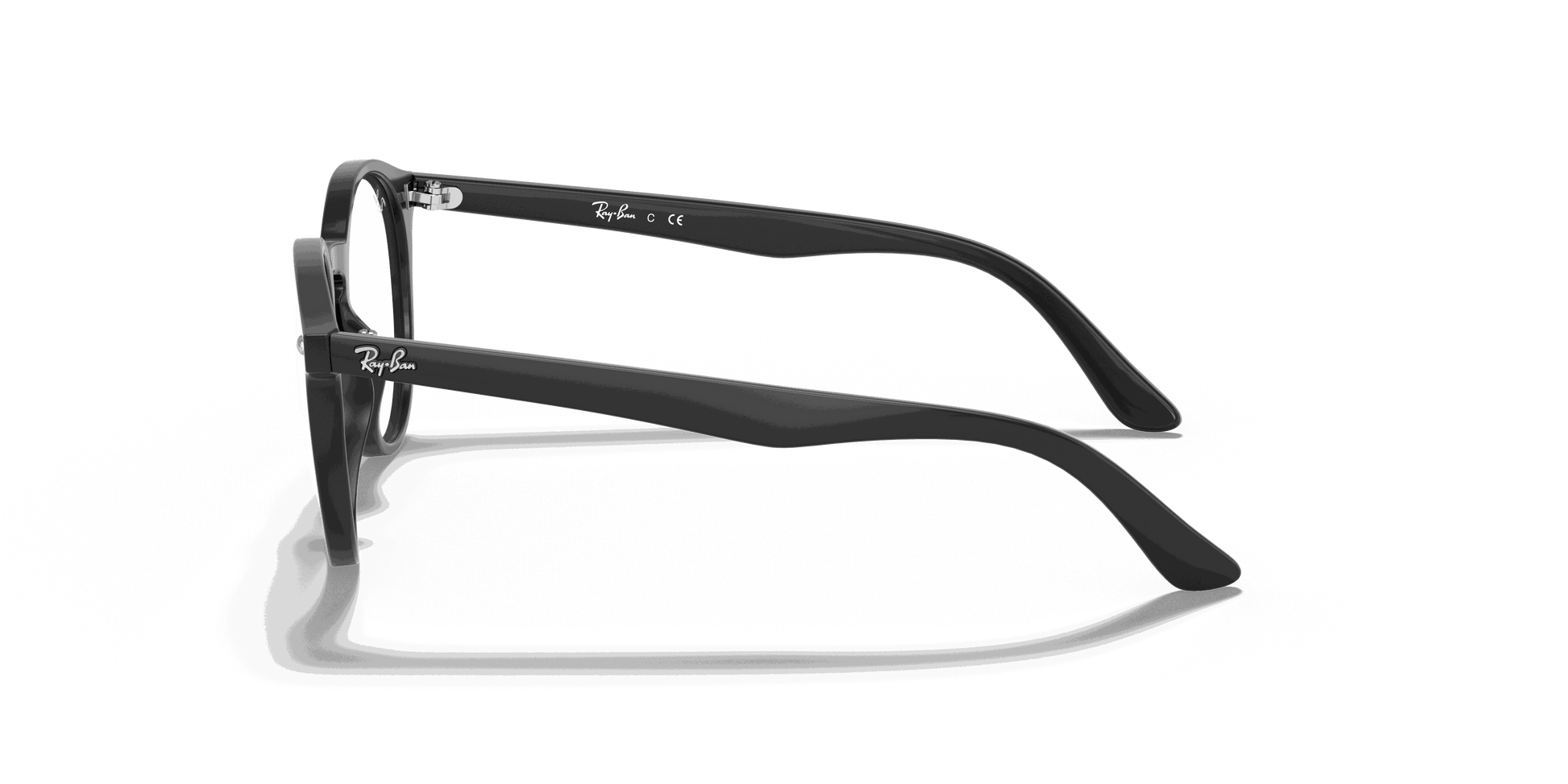 [Clear Lenses, Polished Black Frame]
