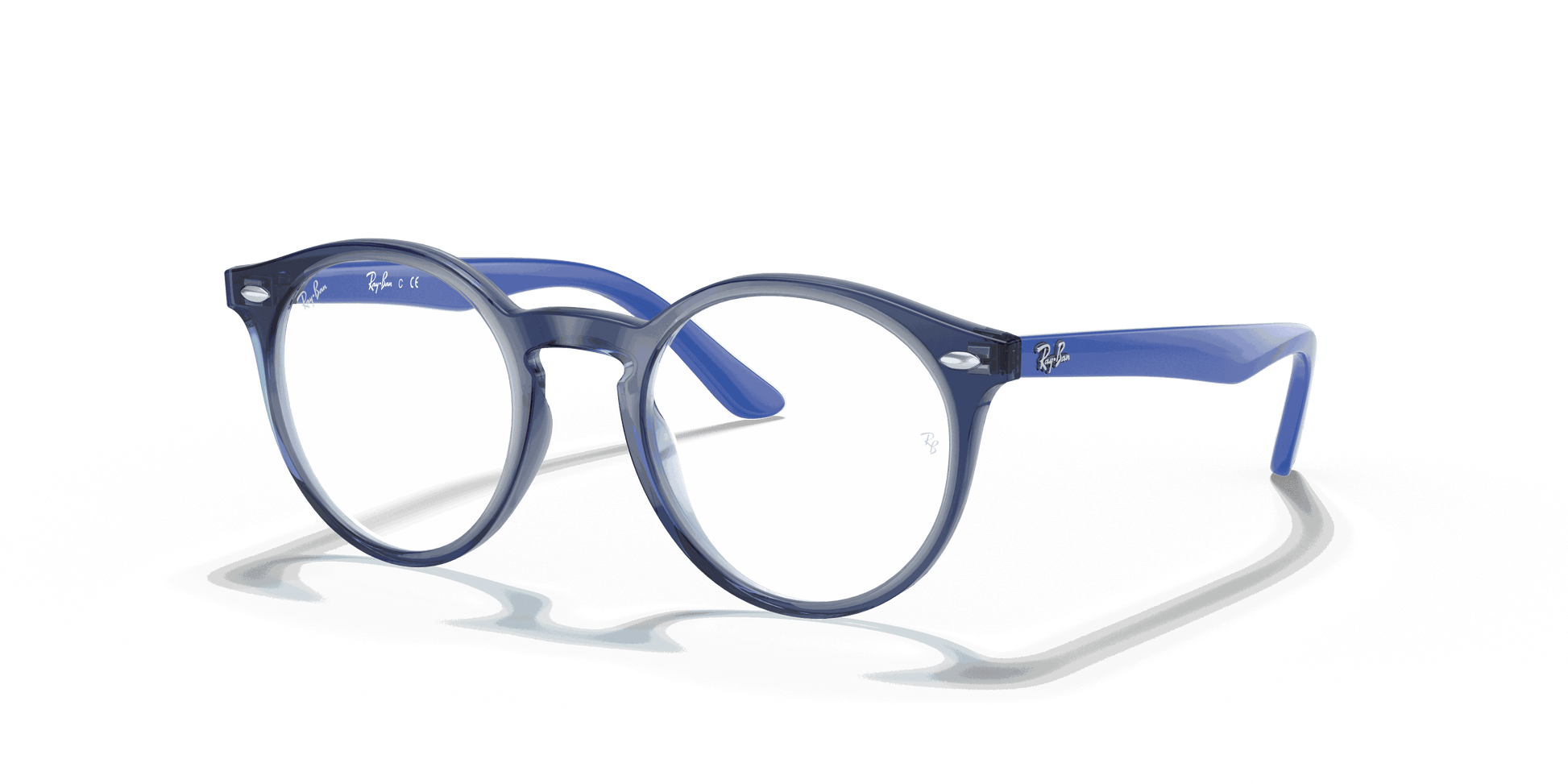 [Clear Lenses, Polished Transparent Blue Frame]
