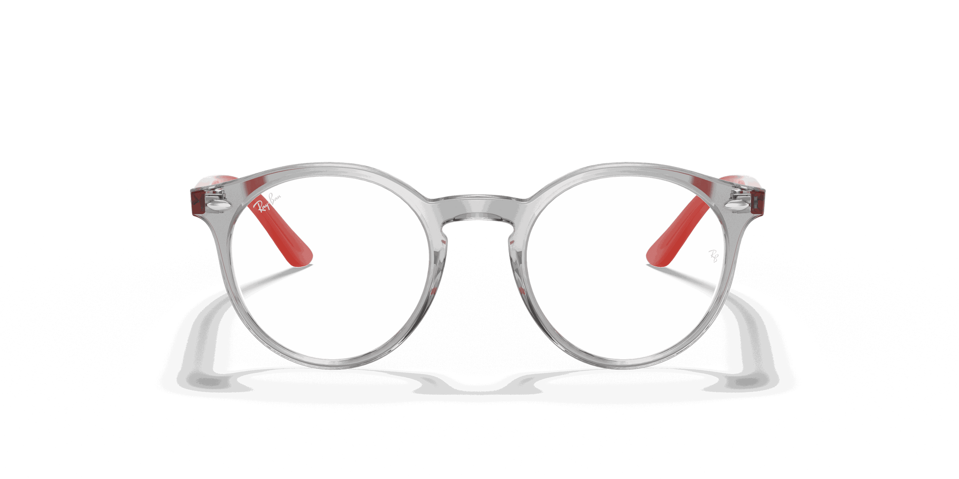 [Clear Lenses, Polished Transparent Grey Frame]