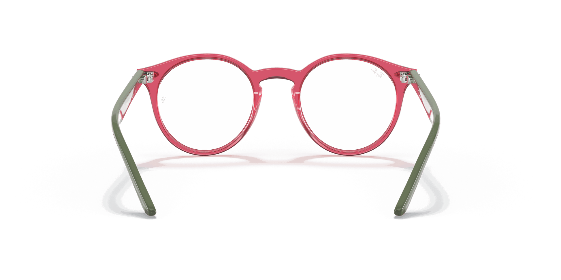 [Demo Lens Lenses, Polished Transparent Red Frame]