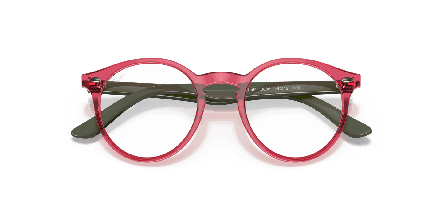 [Demo Lens Lenses, Polished Transparent Red Frame]