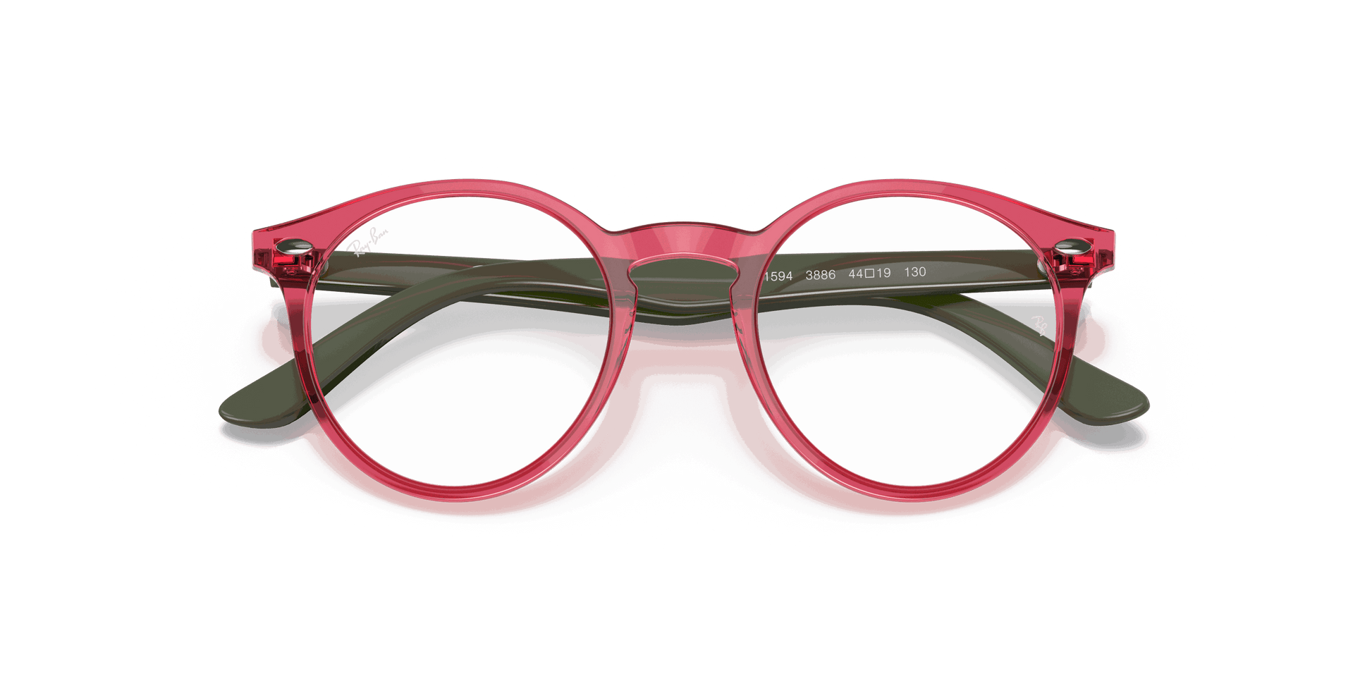 [Demo Lens Lenses, Polished Transparent Red Frame]