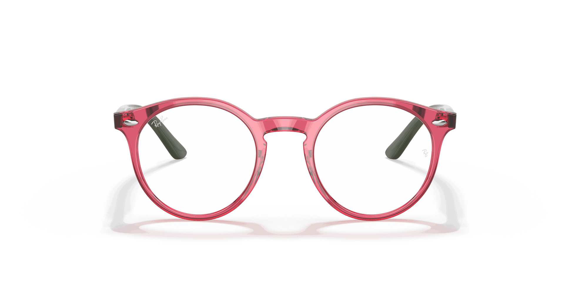[Demo Lens Lenses, Polished Transparent Red Frame]
