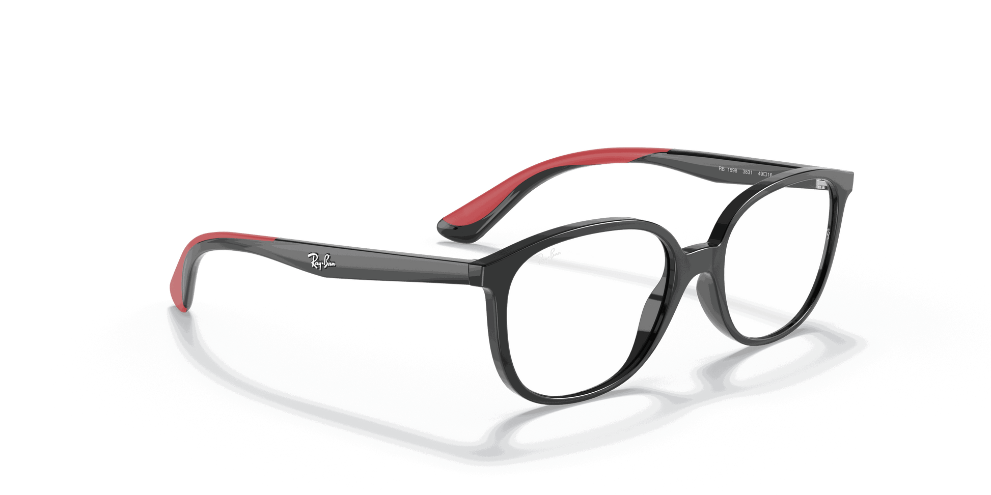 [Clear Lenses, Polished Black Frame]