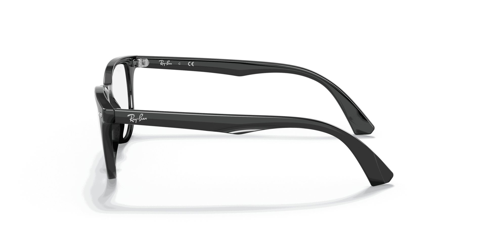 [Clear Lenses, Polished Black Frame]