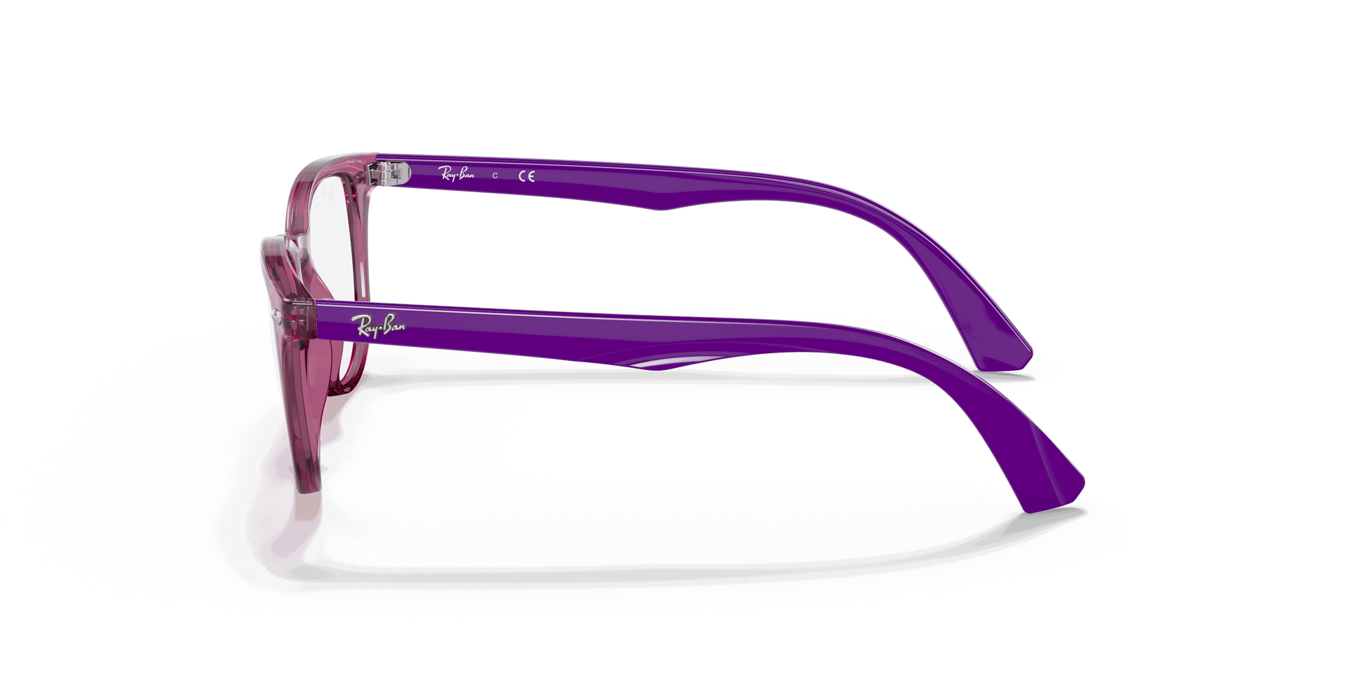 [Clear Lenses, Polished Transparent Fuxia Frame]