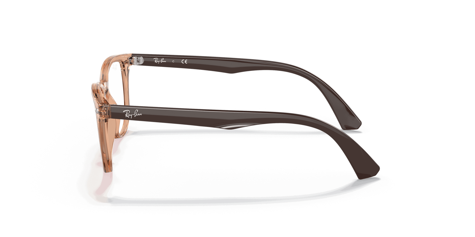 [Clear Lenses, Polished Transparent Brown Frame]