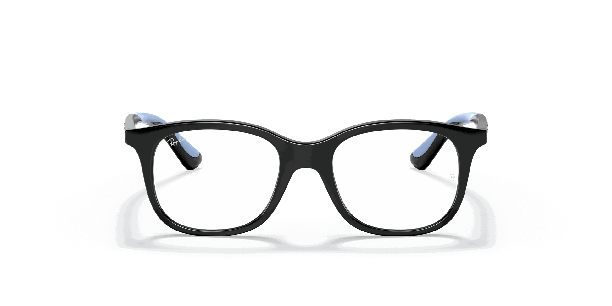 [Clear Lenses, Polished Black Frame]