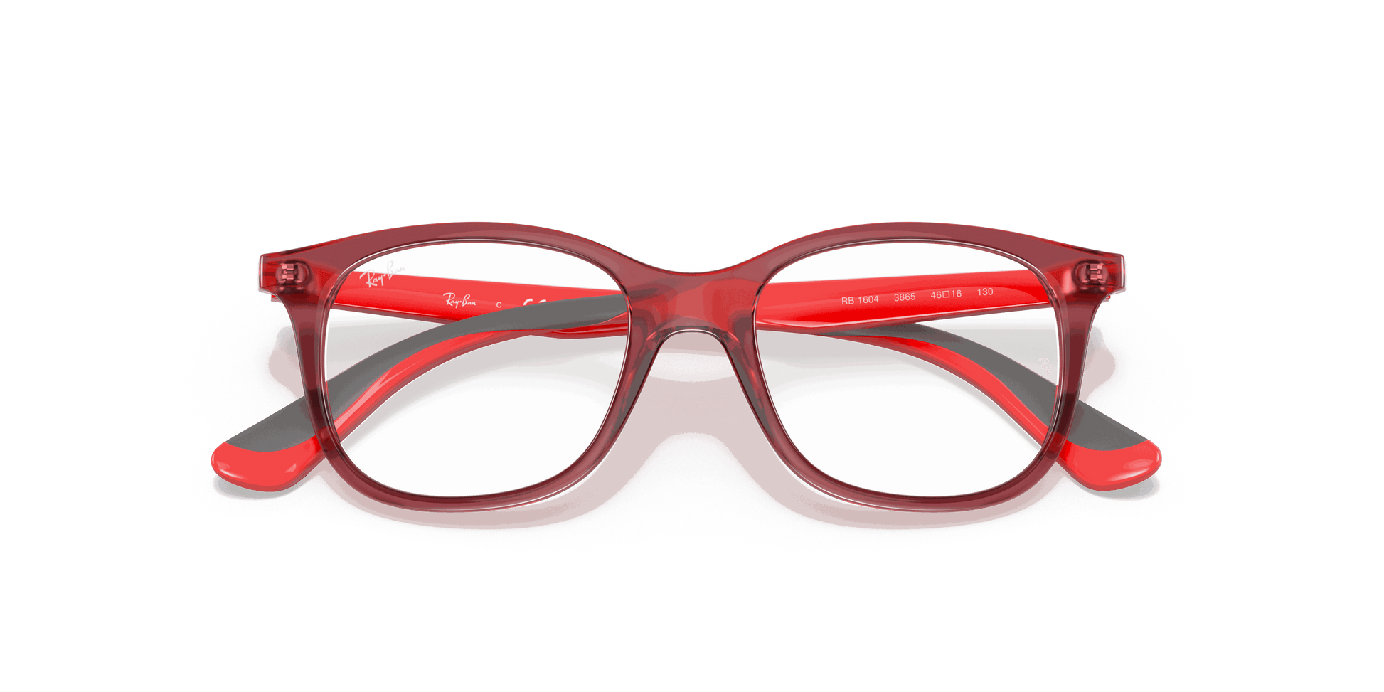 [Clear Lenses, Polished Transparent Red Frame]