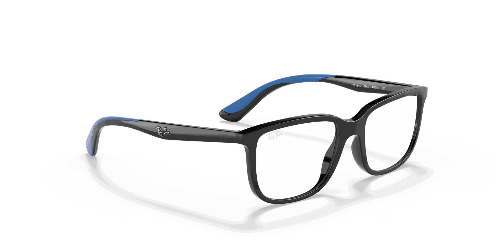 [Clear Lenses, Polished Black Frame]