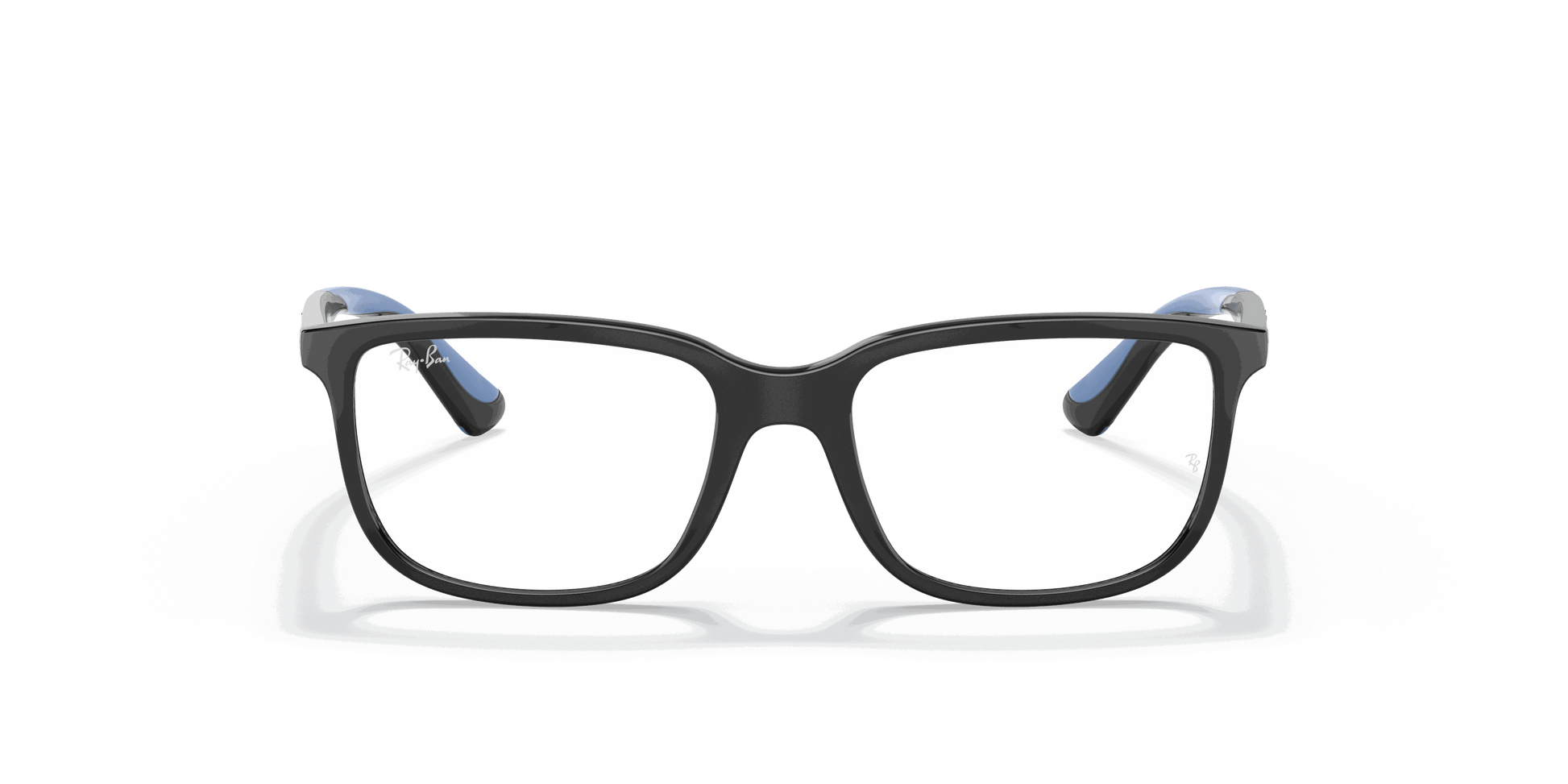 [Clear Lenses, Polished Black Frame]