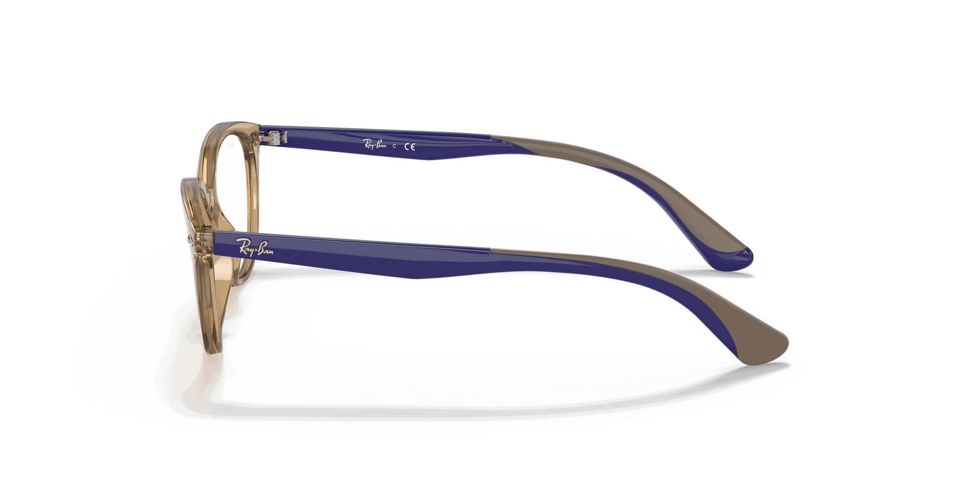 [Clear Lenses, Polished Transparent Light Brown Frame]