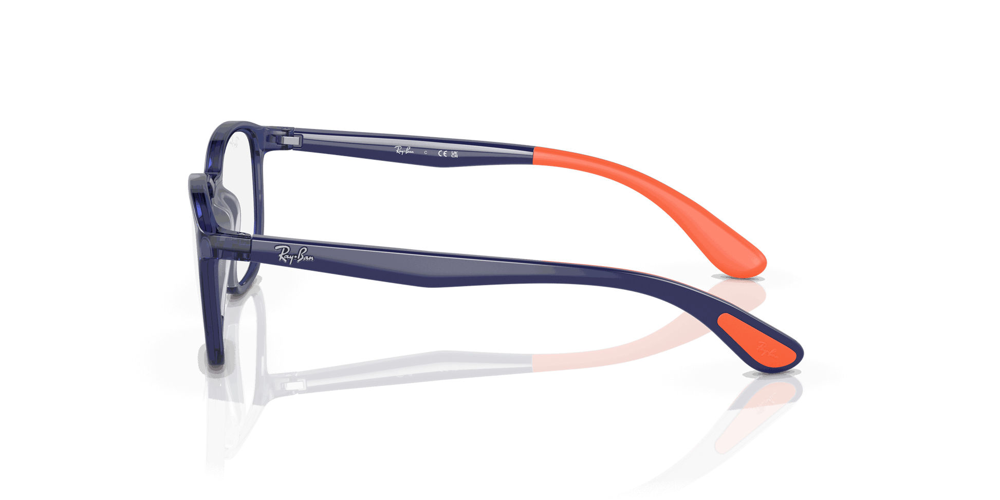 [Clear Lenses, Polished Blue Frame]