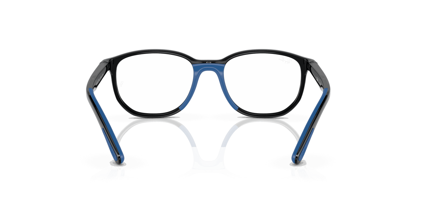 [Clear Lenses, Polished Black On Blue Frame]