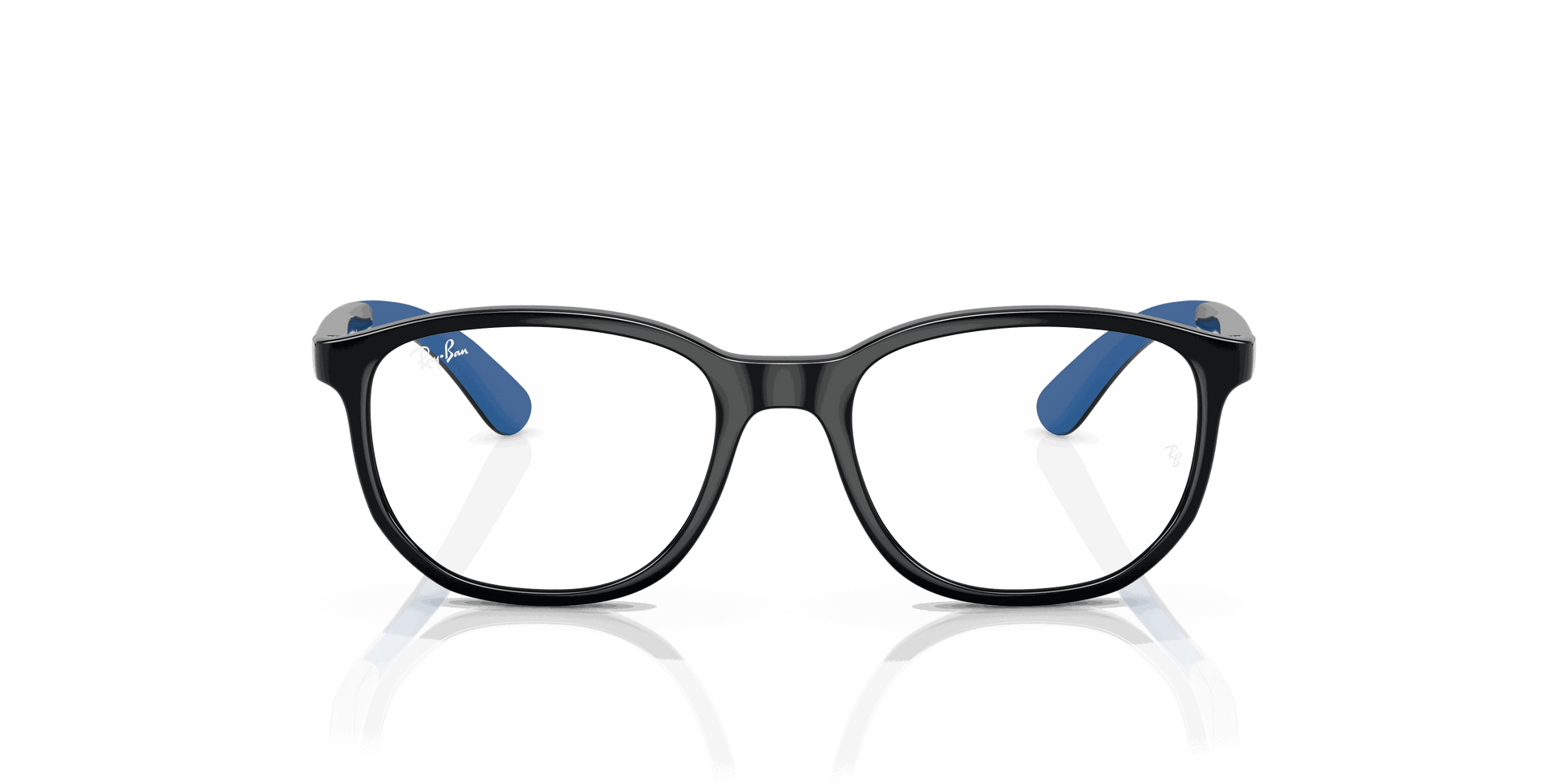 [Clear Lenses, Polished Black On Blue Frame]
