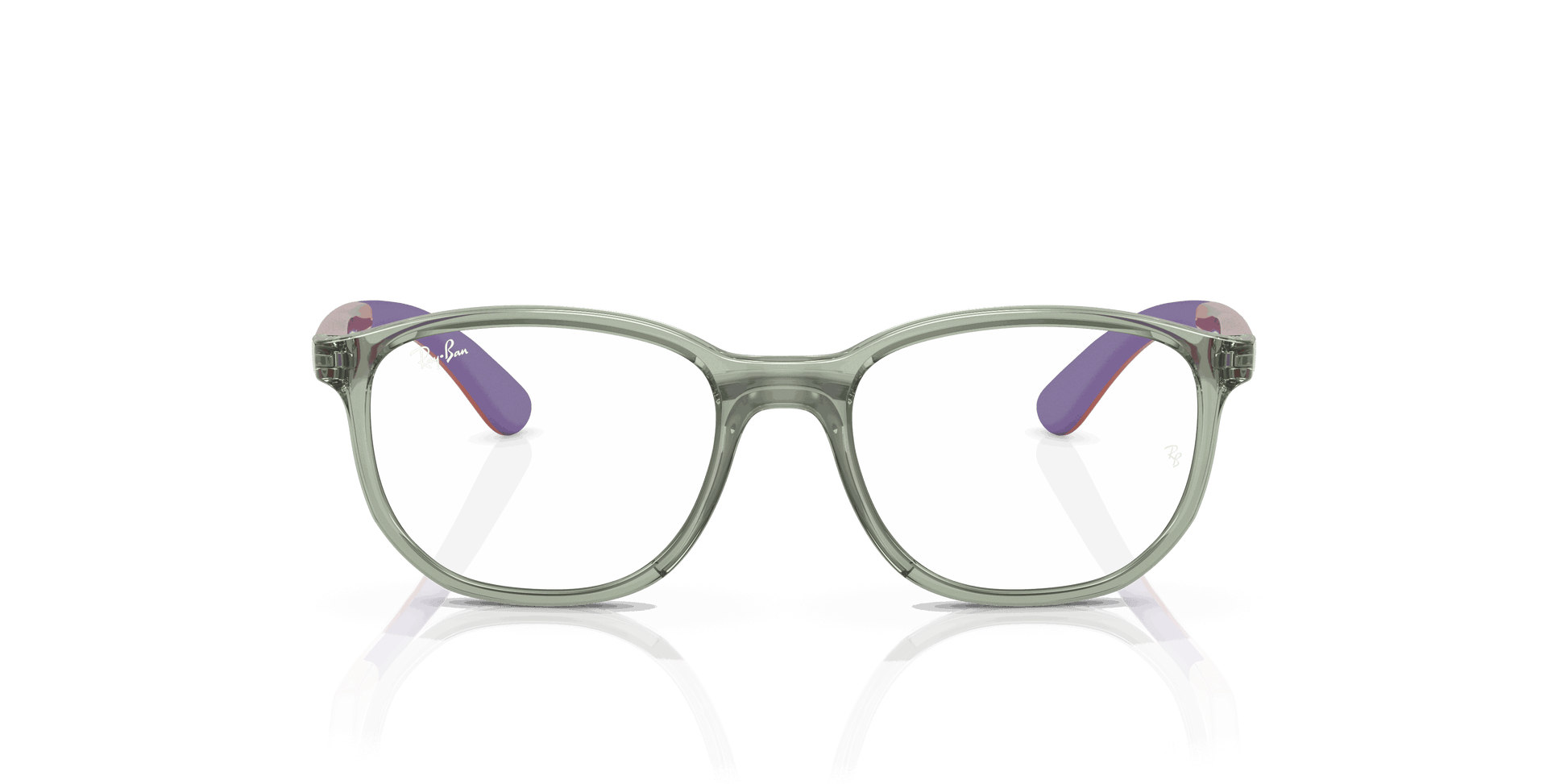 [Clear Lenses, Polished Transparent Green On Rubber Wisteria Frame]