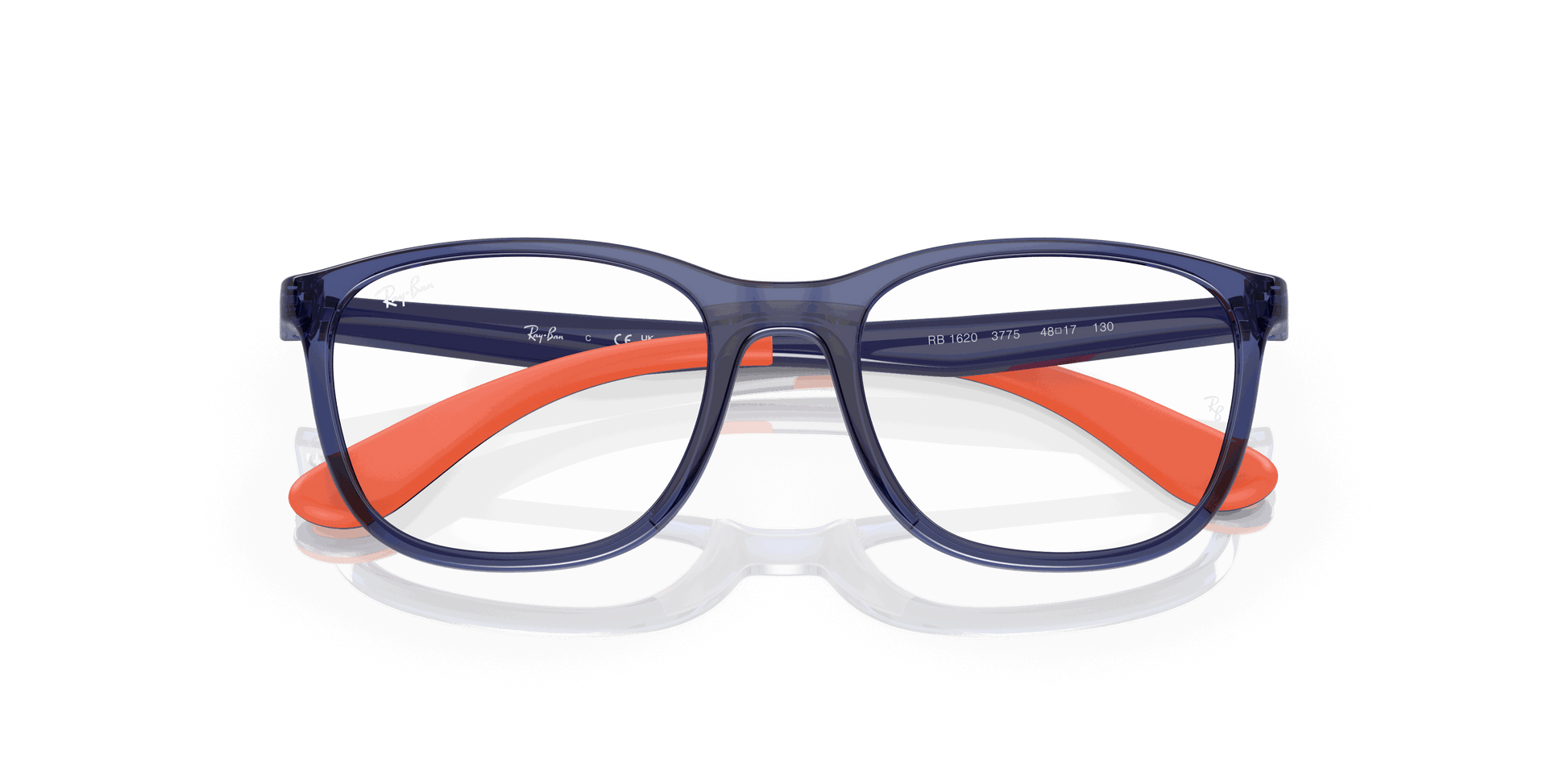 [Clear Lenses, Polished Blue On Orange Frame]