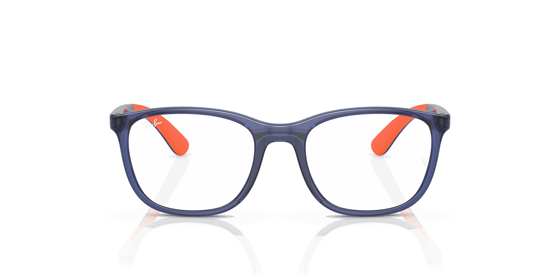 [Clear Lenses, Polished Blue On Orange Frame]