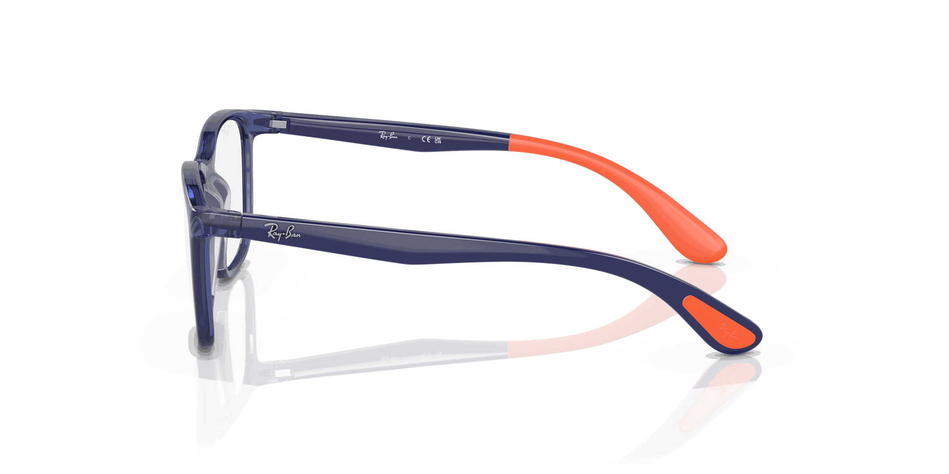 [Clear Lenses, Polished Blue On Orange Frame]