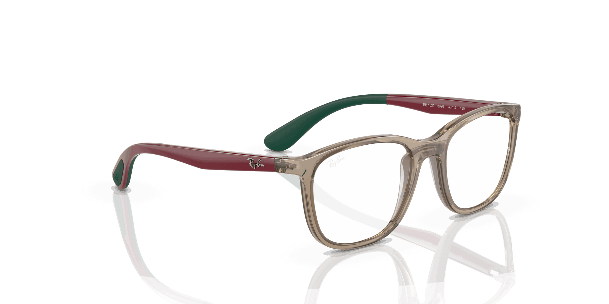 [Clear Lenses, Polished Transparent Brown On Green Frame]