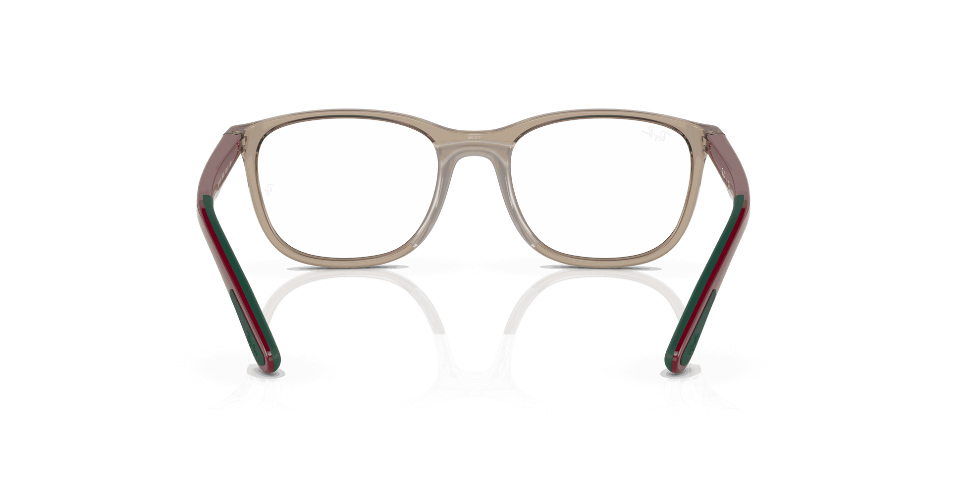 [Clear Lenses, Polished Transparent Brown On Green Frame]