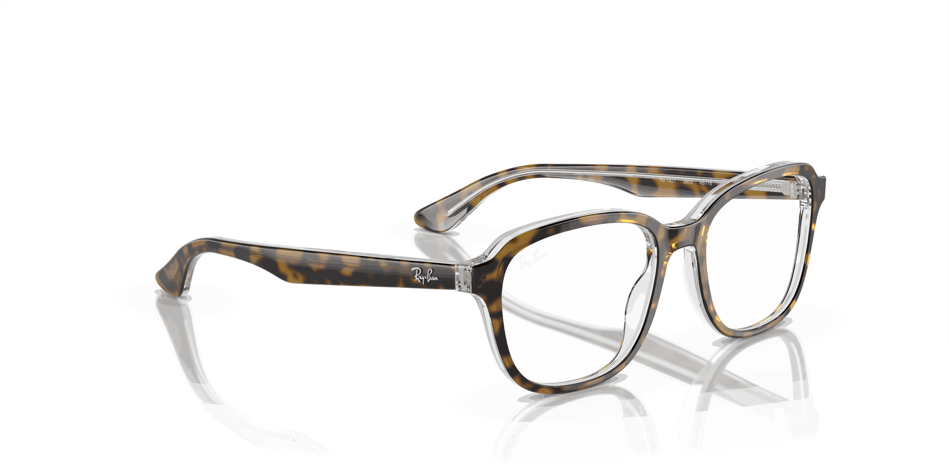 [Clear Lenses, Polished Havana On Transparent Frame]