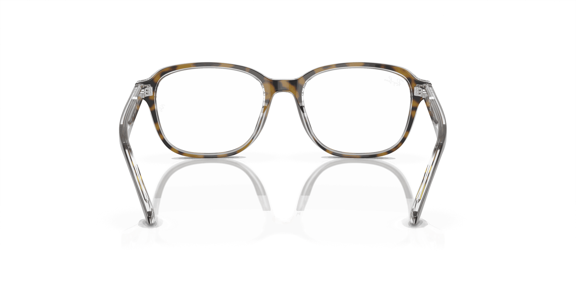 [Clear Lenses, Polished Havana On Transparent Frame]