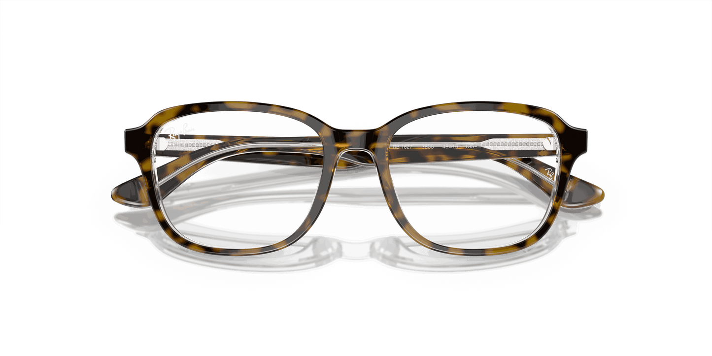 [Clear Lenses, Polished Havana On Transparent Frame]