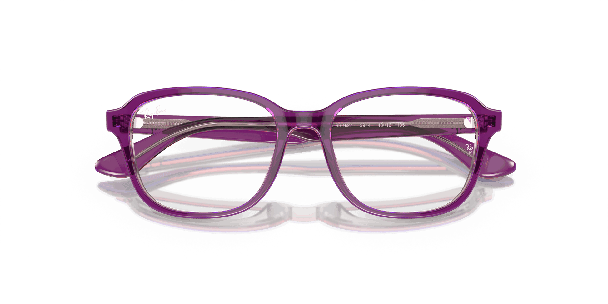 [Demo Lens Lenses, Polished Top Purple & Pink & Beige Frame]