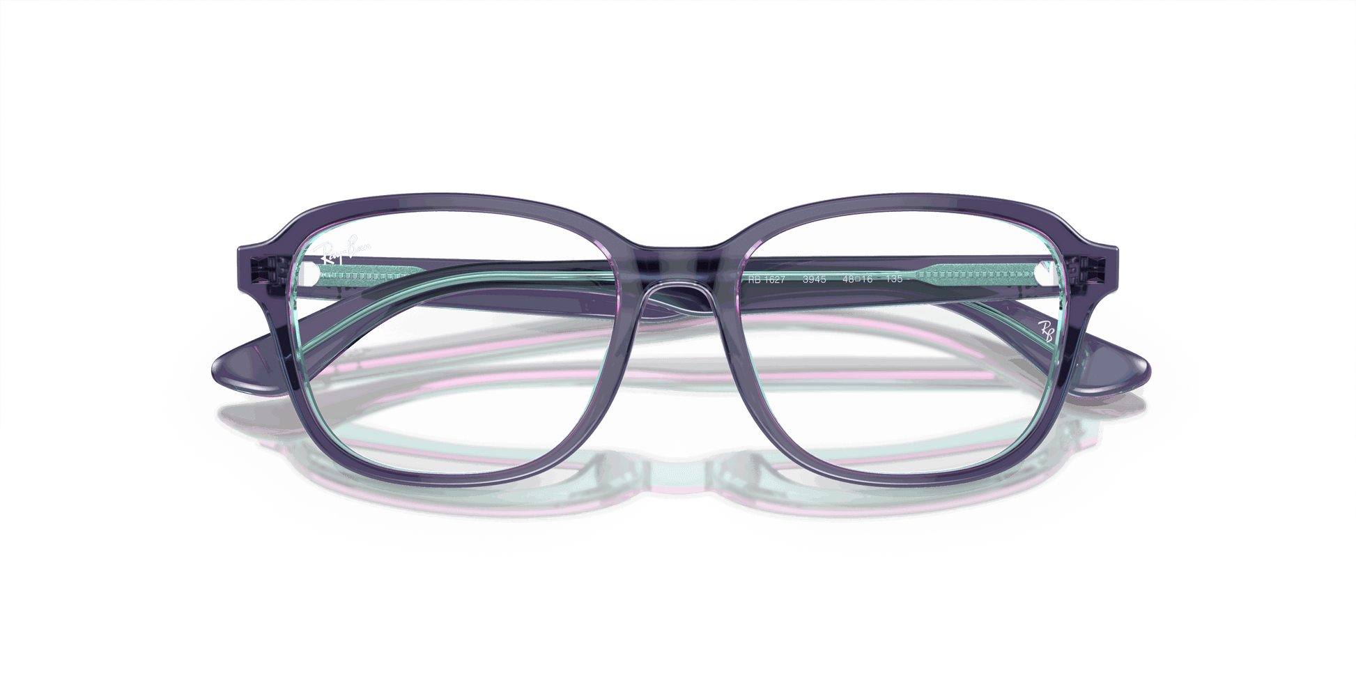 [Demo Lens Lenses, Polished Top Blue & Violet & Light Blue Frame]