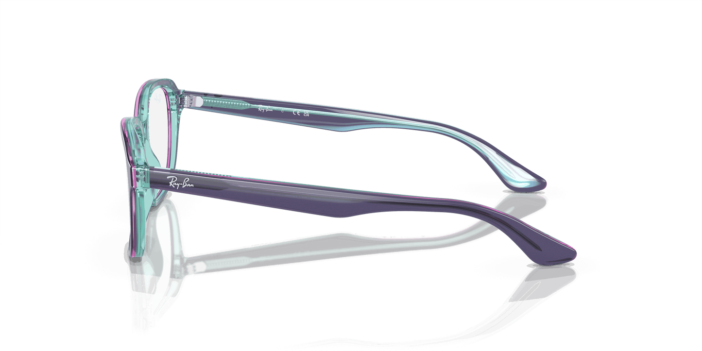 [Demo Lens Lenses, Polished Top Blue & Violet & Light Blue Frame]