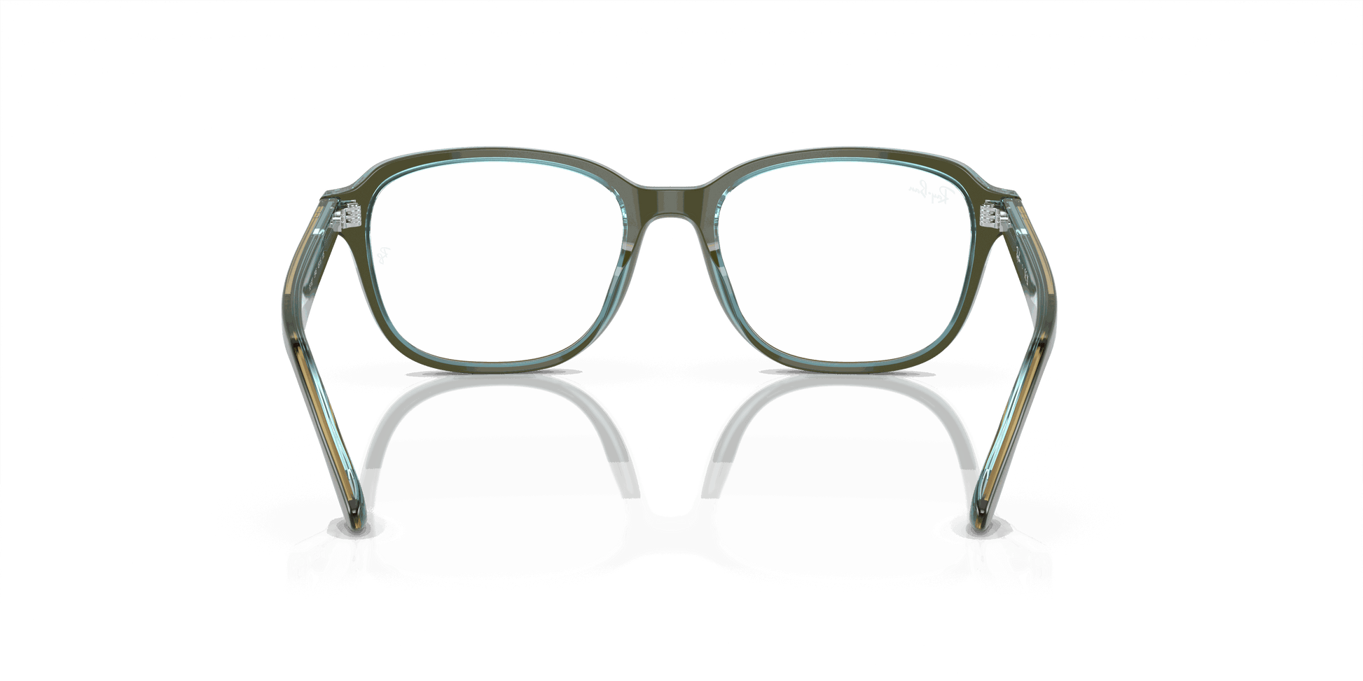 [Clear Lenses, Polished Top Green & Orange & Light Blue Frame]