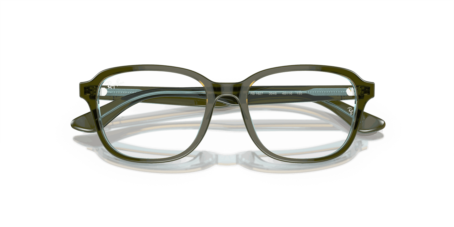 [Clear Lenses, Polished Top Green & Orange & Light Blue Frame]