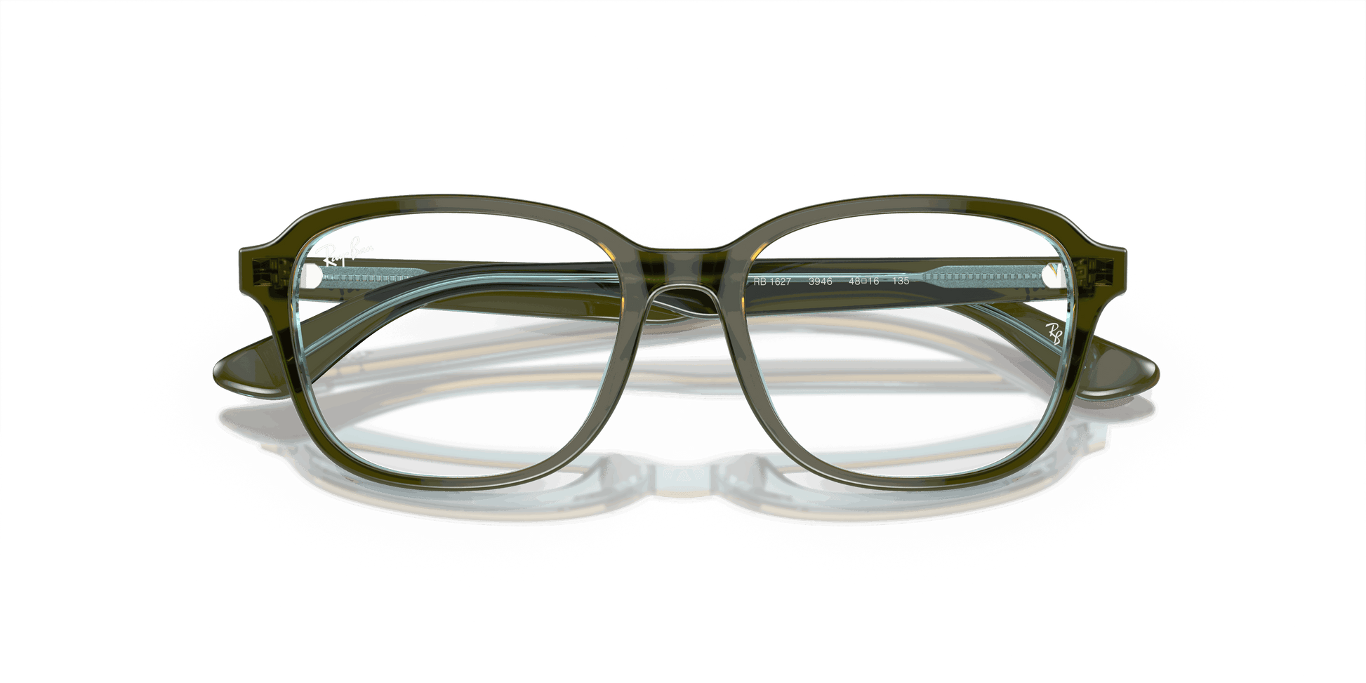[Clear Lenses, Polished Top Green & Orange & Light Blue Frame]