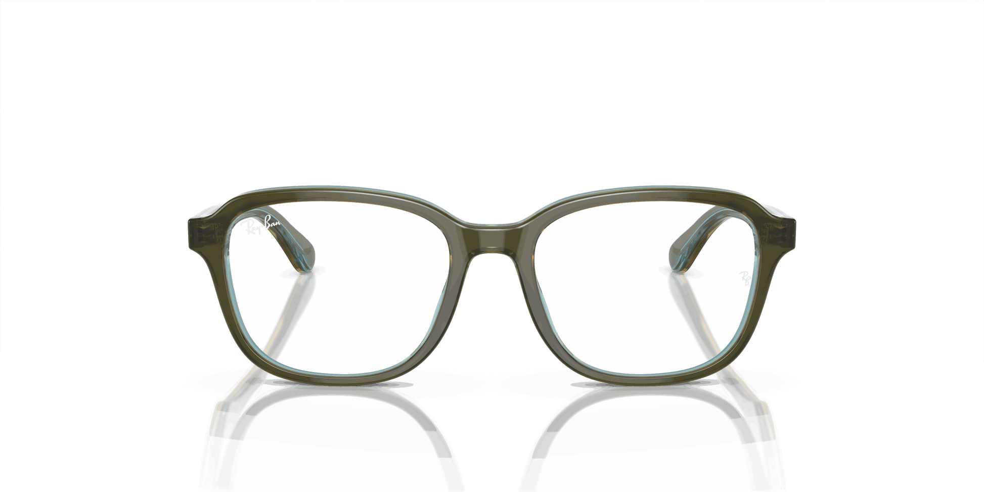 [Clear Lenses, Polished Top Green & Orange & Light Blue Frame]
