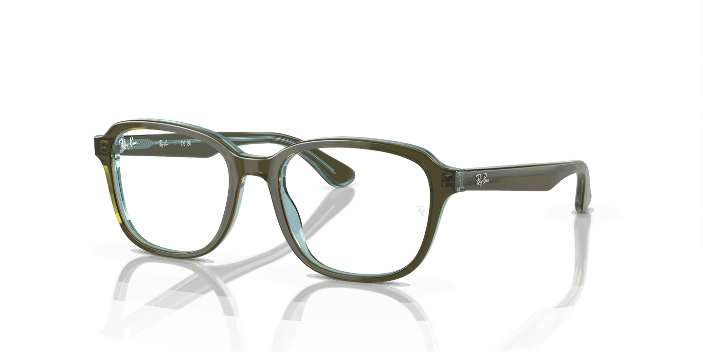 [Clear Lenses, Polished Top Green & Orange & Light Blue Frame]